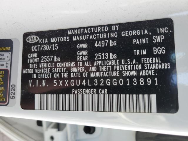 Photo 11 VIN: 5XXGU4L32GG013891 - KIA OPTIMA 