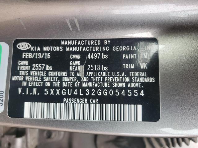 Photo 11 VIN: 5XXGU4L32GG054554 - KIA OPTIMA EX 