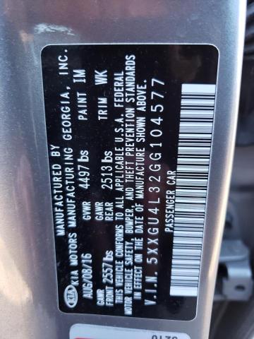 Photo 11 VIN: 5XXGU4L32GG104577 - KIA OPTIMA 