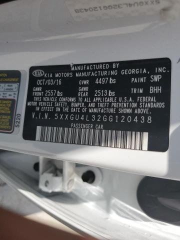 Photo 11 VIN: 5XXGU4L32GG120438 - KIA OPTIMA 