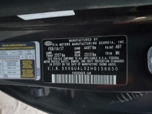 Photo 11 VIN: 5XXGU4L32HG156650 - KIA OPTIMA EX 