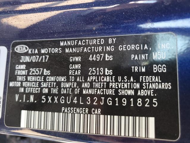 Photo 11 VIN: 5XXGU4L32JG191825 - KIA OPTIMA 