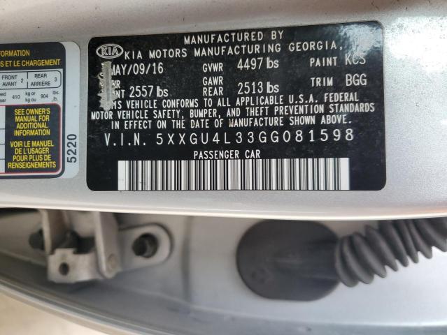 Photo 11 VIN: 5XXGU4L33GG081598 - KIA OPTIMA 