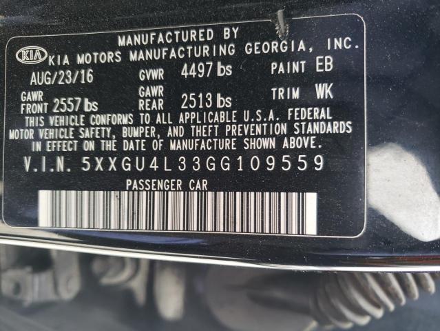 Photo 11 VIN: 5XXGU4L33GG109559 - KIA OPTIMA EX 