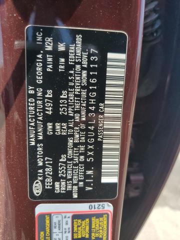 Photo 11 VIN: 5XXGU4L34HG161137 - KIA OPTIMA 