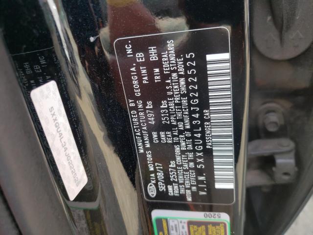 Photo 9 VIN: 5XXGU4L34JG222525 - KIA OPTIMA EX 