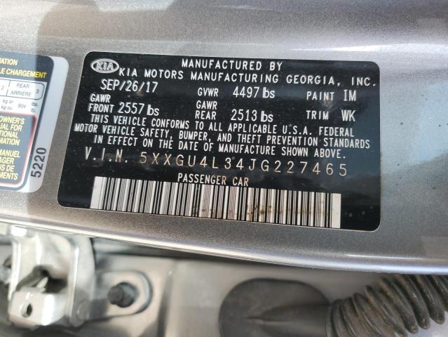 Photo 11 VIN: 5XXGU4L34JG227465 - KIA OPTIMA 