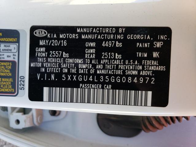 Photo 12 VIN: 5XXGU4L35GG084972 - KIA OPTIMA 