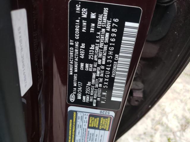 Photo 11 VIN: 5XXGU4L35HG169876 - KIA OPTIMA EX 