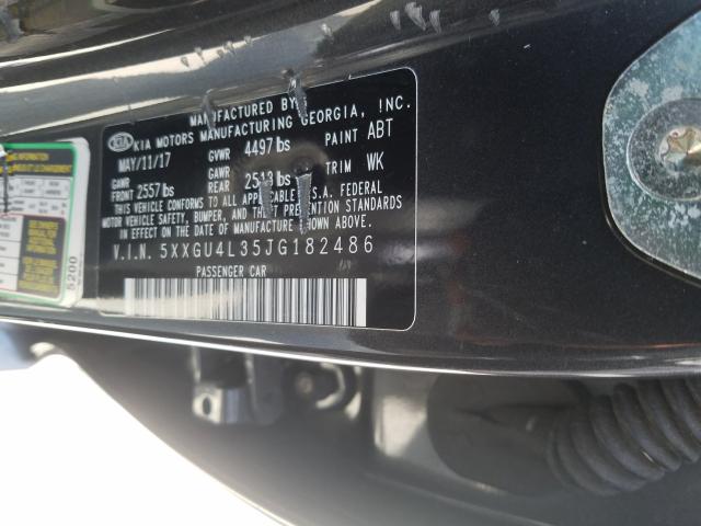 Photo 9 VIN: 5XXGU4L35JG182486 - KIA OPTIMA EX 