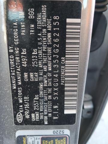 Photo 9 VIN: 5XXGU4L35JG262158 - KIA OPTIMA EX 