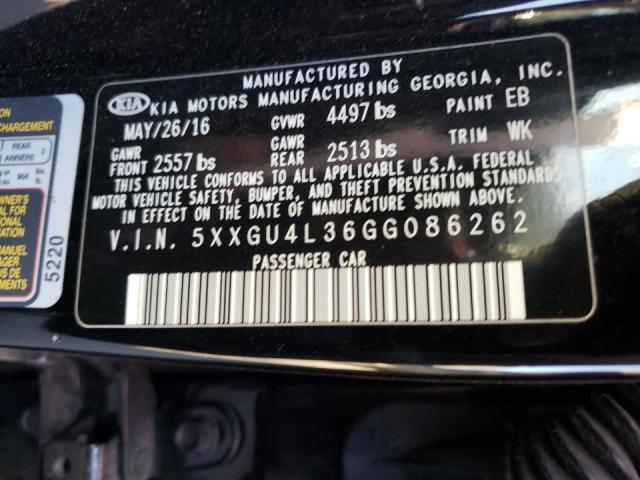 Photo 9 VIN: 5XXGU4L36GG086262 - KIA OPTIMA EX 