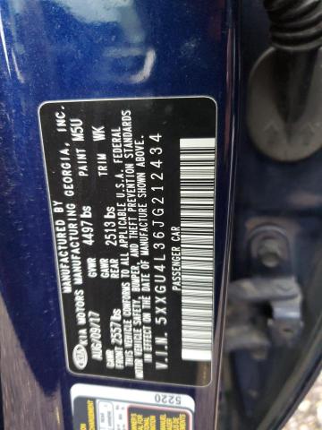 Photo 11 VIN: 5XXGU4L36JG212434 - KIA OPTIMA EX 