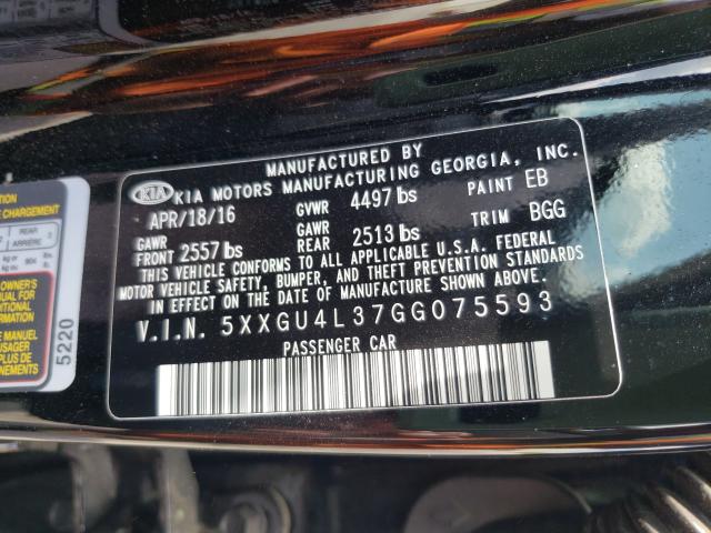 Photo 9 VIN: 5XXGU4L37GG075593 - KIA OPTIMA EX 