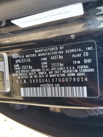 Photo 11 VIN: 5XXGU4L37GG079014 - KIA OPTIMA EX 