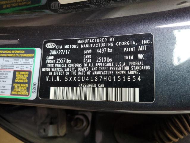 Photo 9 VIN: 5XXGU4L37HG151654 - KIA OPTIMA EX 