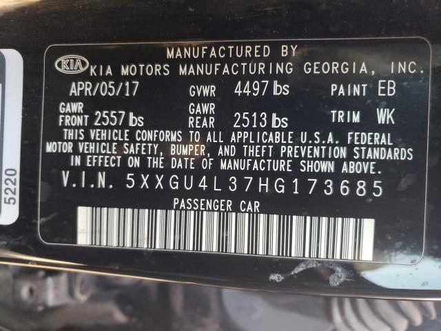 Photo 9 VIN: 5XXGU4L37HG173685 - KIA OPTIMA 