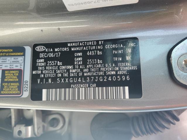 Photo 11 VIN: 5XXGU4L37JG240596 - KIA OPTIMA EX 