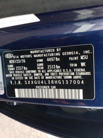 Photo 9 VIN: 5XXGU4L38HG137004 - KIA OPTIMA EX 