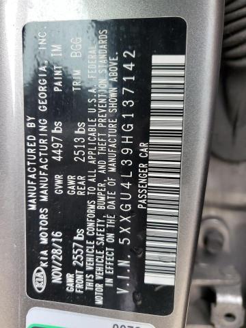 Photo 9 VIN: 5XXGU4L39HG137142 - KIA OPTIMA EX 