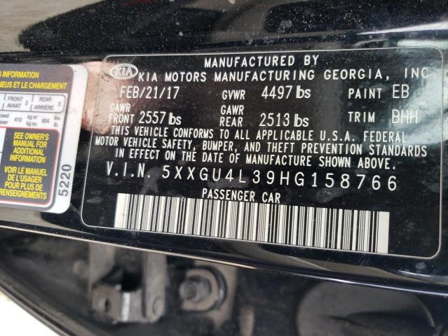 Photo 9 VIN: 5XXGU4L39HG158766 - KIA OPTIMA EX 