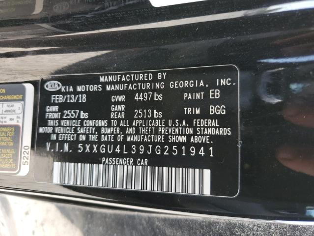 Photo 11 VIN: 5XXGU4L39JG251941 - KIA OPTIMA EX 