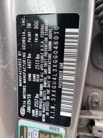 Photo 11 VIN: 5XXGU4L3XGG046010 - KIA OPTIMA 