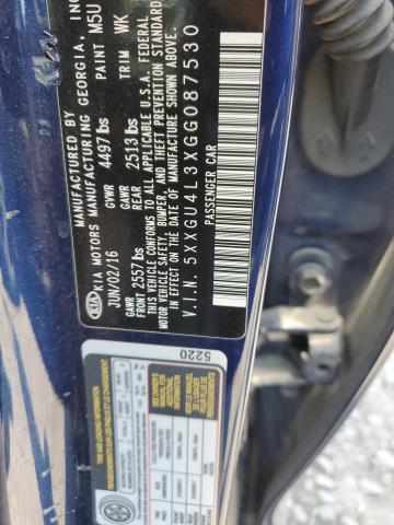 Photo 11 VIN: 5XXGU4L3XGG087530 - KIA OPTIMA EX 