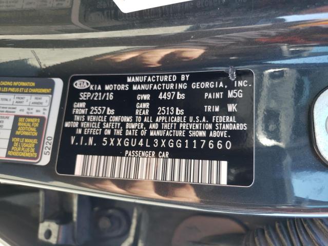 Photo 11 VIN: 5XXGU4L3XGG117660 - KIA OPTIMA 