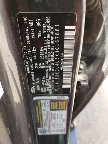 Photo 11 VIN: 5XXGU4L3XHG167881 - KIA OPTIMA EX 