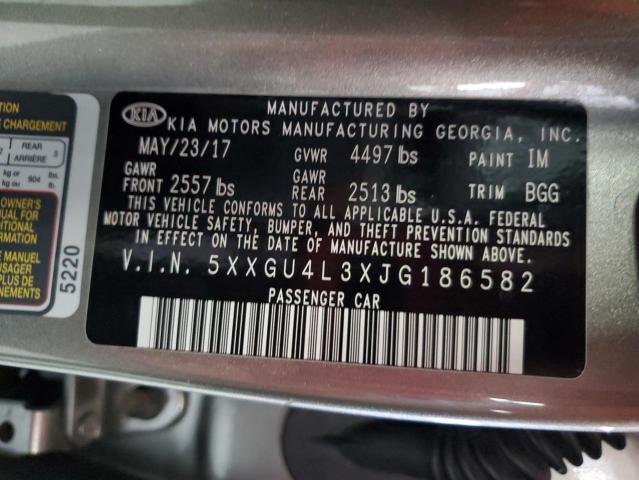 Photo 11 VIN: 5XXGU4L3XJG186582 - KIA OPTIMA EX 