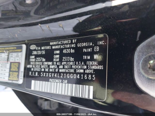 Photo 8 VIN: 5XXGV4L21GG041685 - KIA OPTIMA 