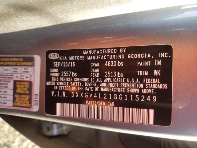 Photo 11 VIN: 5XXGV4L21GG115249 - KIA OPTIMA SXL 