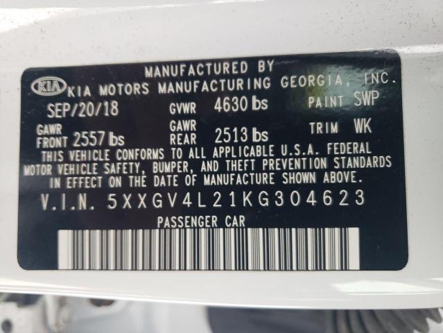 Photo 11 VIN: 5XXGV4L21KG304623 - KIA OPTIMA SXL 