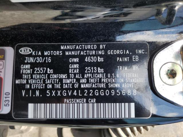 Photo 12 VIN: 5XXGV4L22GG095688 - KIA OPTIMA SXL 