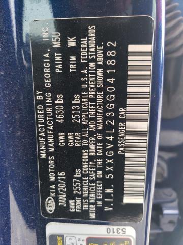 Photo 12 VIN: 5XXGV4L23GG041882 - KIA OPTIMA SXL 