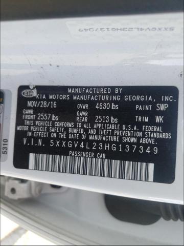 Photo 9 VIN: 5XXGV4L23HG137349 - KIA OPTIMA SXL 