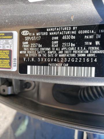 Photo 9 VIN: 5XXGV4L23JG221614 - KIA OPTIMA SXL 