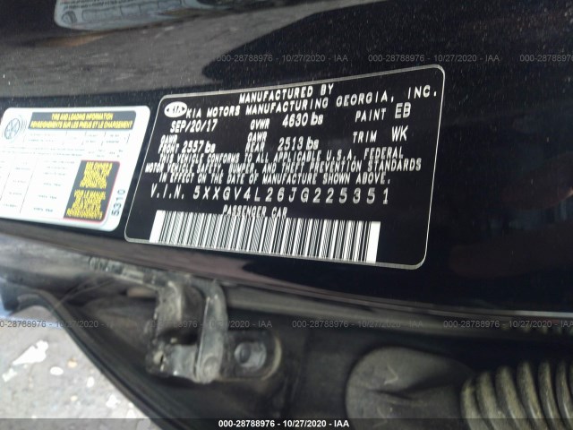 Photo 8 VIN: 5XXGV4L26JG225351 - KIA OPTIMA 