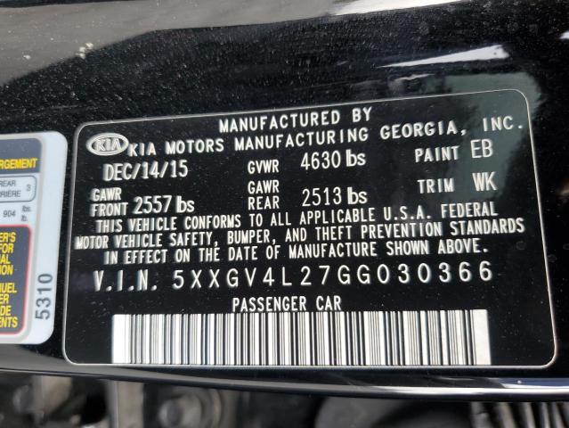 Photo 11 VIN: 5XXGV4L27GG030366 - KIA OPTIMA SXL 