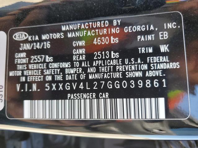 Photo 11 VIN: 5XXGV4L27GG039861 - KIA OPTIMA 