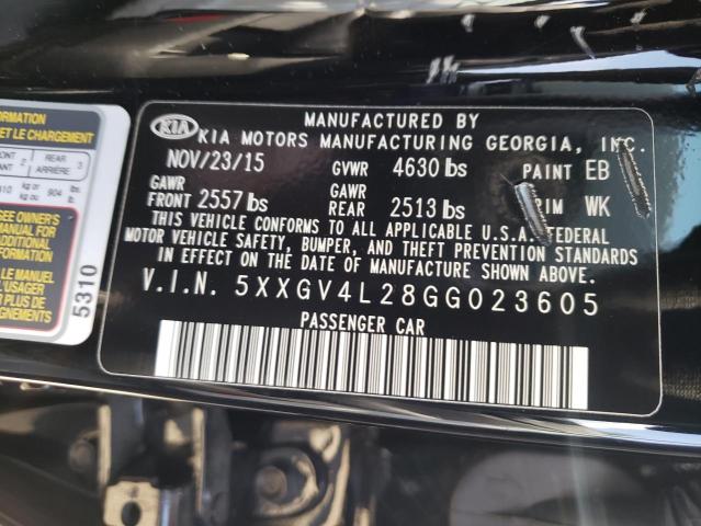 Photo 9 VIN: 5XXGV4L28GG023605 - KIA OPTIMA SXL 