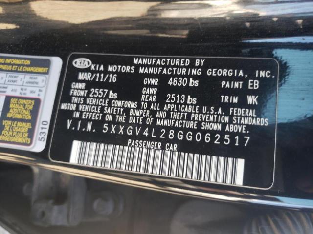 Photo 9 VIN: 5XXGV4L28GG062517 - KIA OPTIMA SXL 