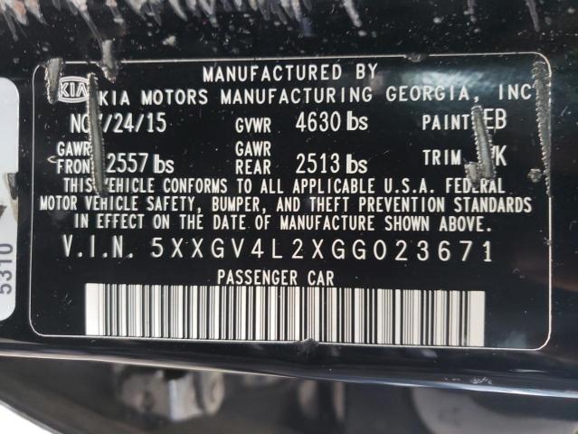 Photo 11 VIN: 5XXGV4L2XGG023671 - KIA OPTIMA SXL 