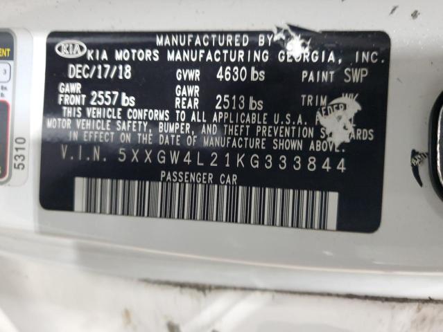 Photo 11 VIN: 5XXGW4L21KG333844 - KIA OPTIMA SX 