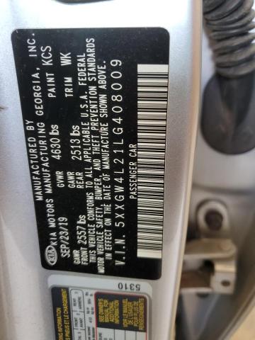 Photo 12 VIN: 5XXGW4L21LG408009 - KIA OPTIMA SX 