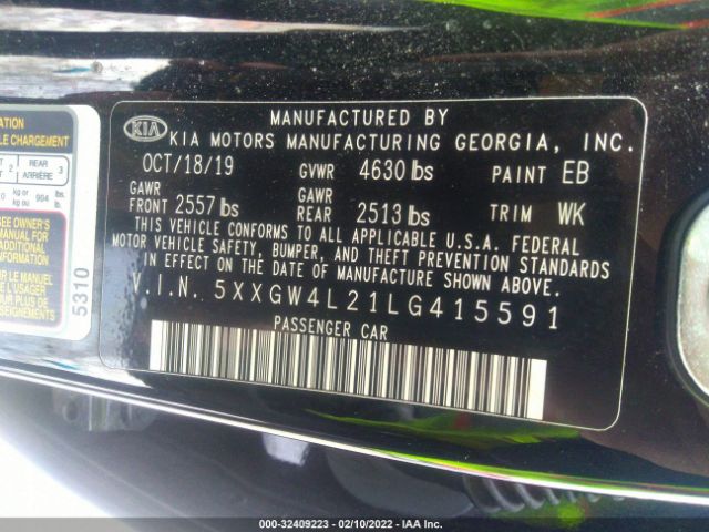 Photo 8 VIN: 5XXGW4L21LG415591 - KIA OPTIMA 