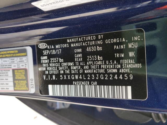 Photo 9 VIN: 5XXGW4L23JG224459 - KIA OPTIMA SX 