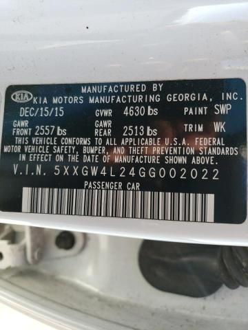 Photo 11 VIN: 5XXGW4L24GG002022 - KIA OPTIMA 