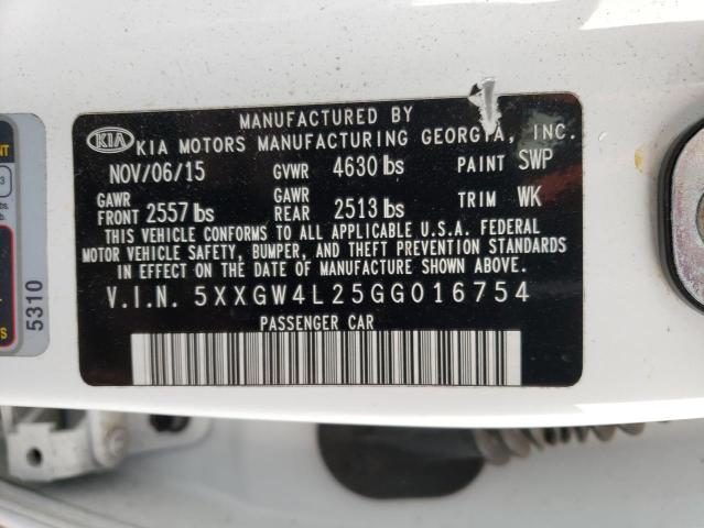 Photo 9 VIN: 5XXGW4L25GG016754 - KIA OPTIMA SX 